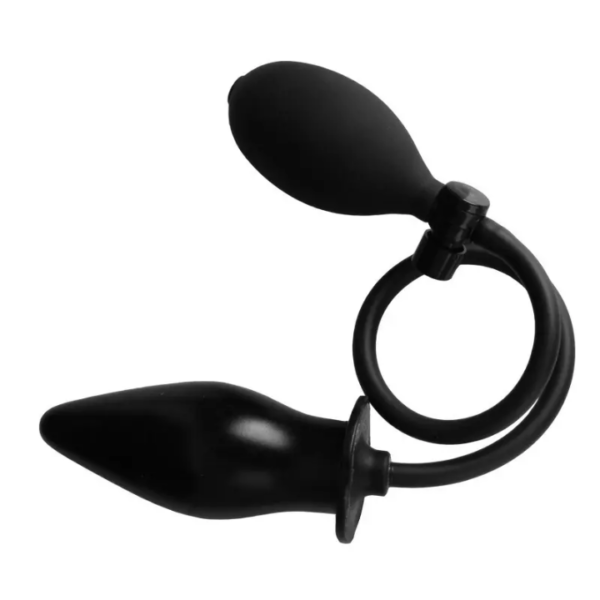 Inflatable anal plug