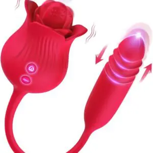 ROSE TOUNGUE LICKING WITH THRUSTING DILDO