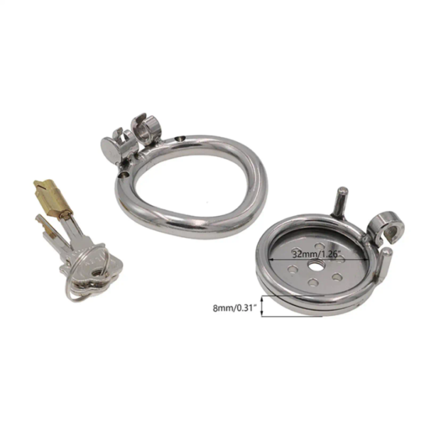 disc lock utlra flat chastity cage for men