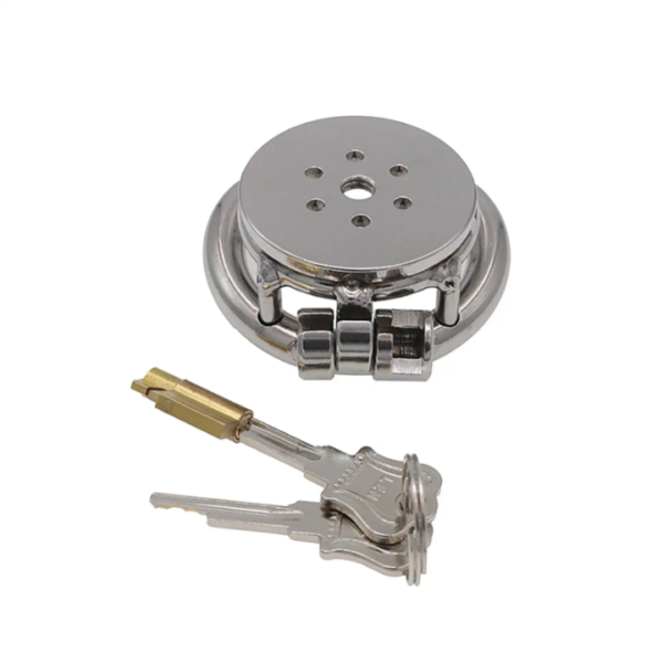 disc lock utlra flat chastity cage for men