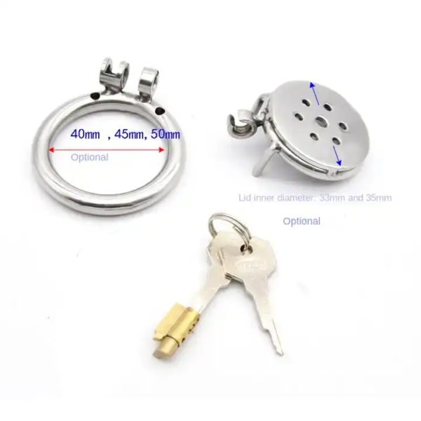 disc lock utlra flat chastity cage for men