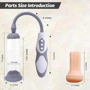 Electric Vacuum Penis Pump with Pocket Pussy, Rechargeable Erection Pump Device, Automatic Male Masturbator Penis Pumps for Men Enlargement Pump Sex Toys Pumps