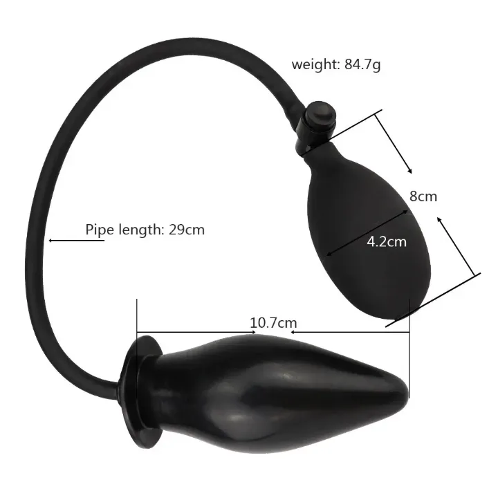 Inflatable anal plug