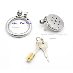 disc lock utlra flat chastity cage for men