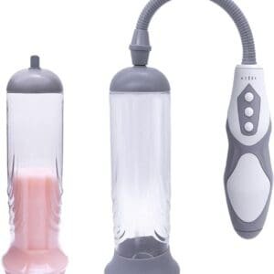 Electric Vacuum Penis Pump with Pocket Pussy, Rechargeable Erection Pump Device, Automatic Male Masturbator Penis Pumps for Men Enlargement Pump Sex Toys Pumps