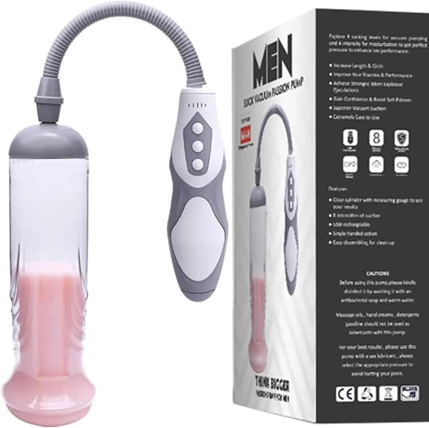 Electric Vacuum Penis Pump with Pocket Pussy, Rechargeable Erection Pump Device, Automatic Male Masturbator Penis Pumps for Men Enlargement Pump Sex Toys Pumps Electric Vacuum Penis Pump with Pocket Pussy, Rechargeable Erection Pump Device, Automatic Male Masturbator Penis Pumps for Men Enlargement Pump Sex Toys Pumps