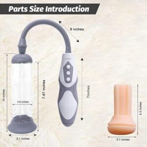 Electric Vacuum Penis Pump with Pocket Pussy, Rechargeable Erection Pump Device, Automatic Male Masturbator Penis Pumps for Men Enlargement Pump Sex Toys Pumps