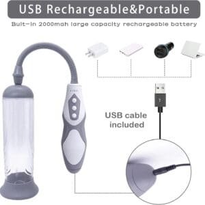 Electric Vacuum Penis Pump with Pocket Pussy, Rechargeable Erection Pump Device, Automatic Male Masturbator Penis Pumps for Men Enlargement Pump Sex Toys Pumps